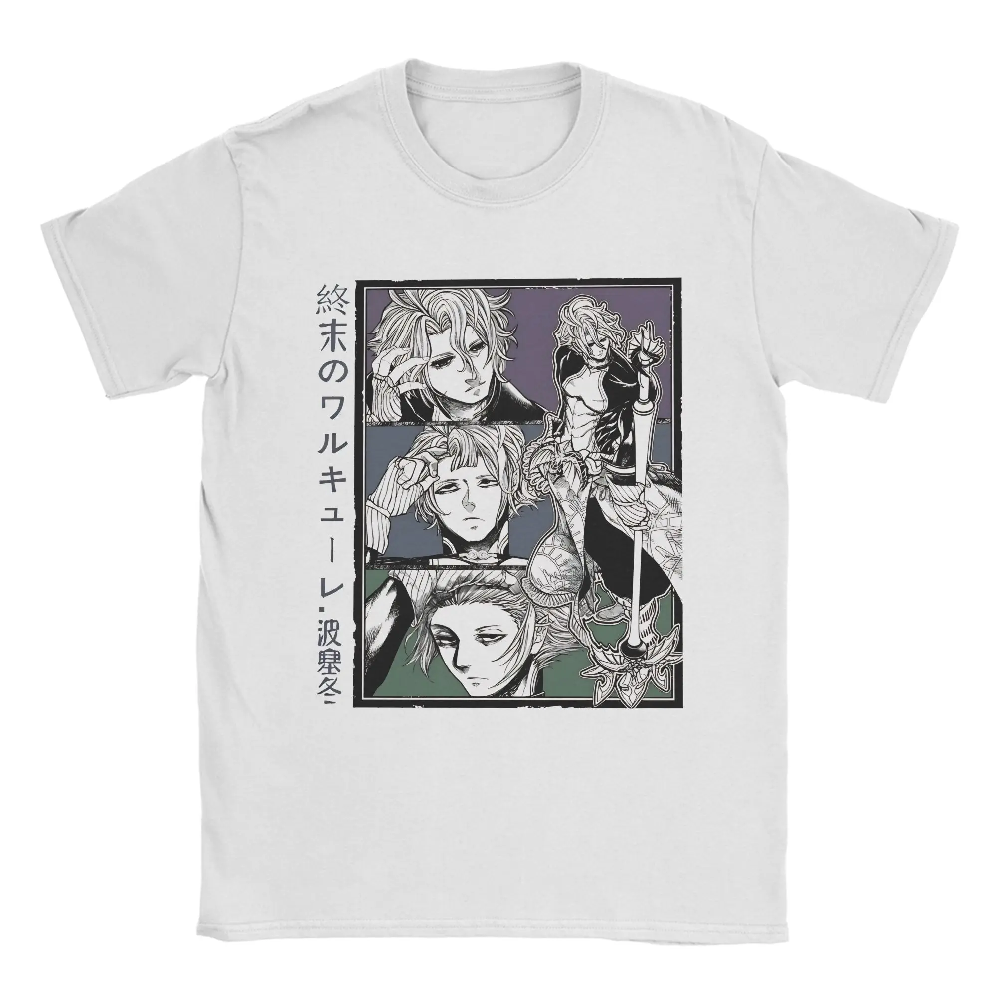 Record Of Ragnarok Drawing  T Shirts Men's  Pure Cotton Leisure T-Shirts Crewneck  Tee Shirt Short Sleeve Tops Gift Idea