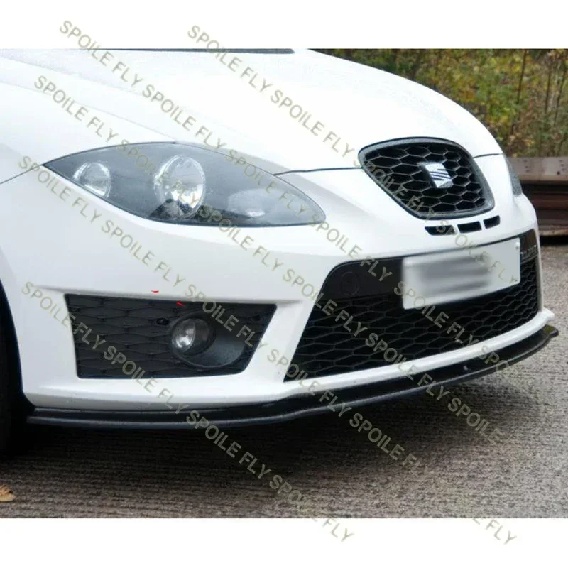 High Quality ABS 3/Pcs Car Front Lip Bumper Spoiler Glossy Black Body Kit For Seat Leon MK2 Cupra/FR 2009 2010 2011 2012