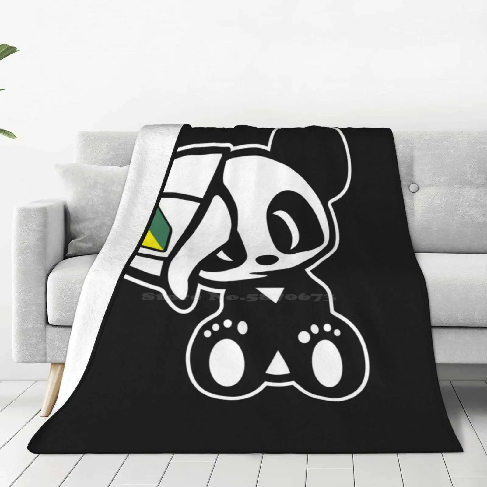 Jdm Panda New Arrival Fashion Leisure Warm Flannel Blanket Jdm Logo Leaf Sign Japanese Wakaba Mark Shoshinsha Driving Racing