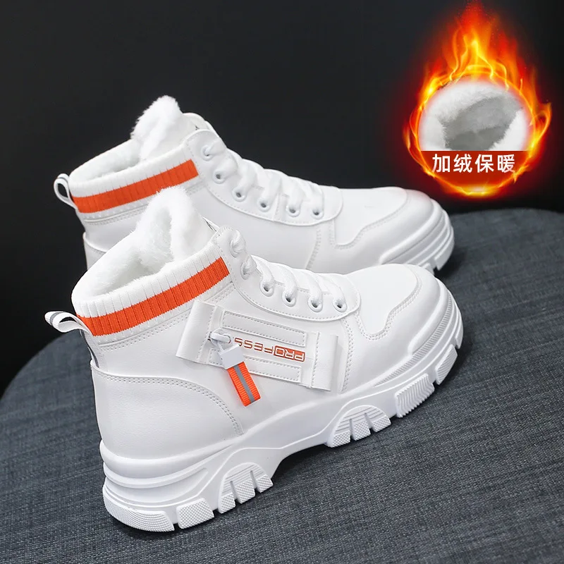 Scarpe vulcanizzate da donna Scarpe sportive casual alte da studente con suola spessa versatili alla moda e comode