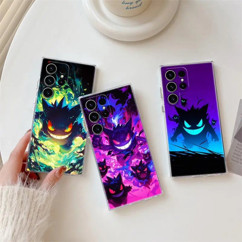 

Gengar Ghost Pocket Monster Anime Clear Case For Samsung Galaxy S25 S24 S23 Ultra S20 S21 FE S22 Plus A56 A55 A26 5G Phone Cover