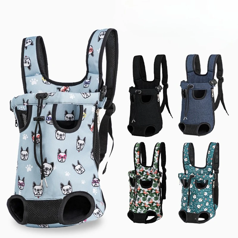 

New Fashion Cute Pet Backpack Portable Outing Chest Bag Denim Cat Carrier Dog Backpack Handheld Travel Bag