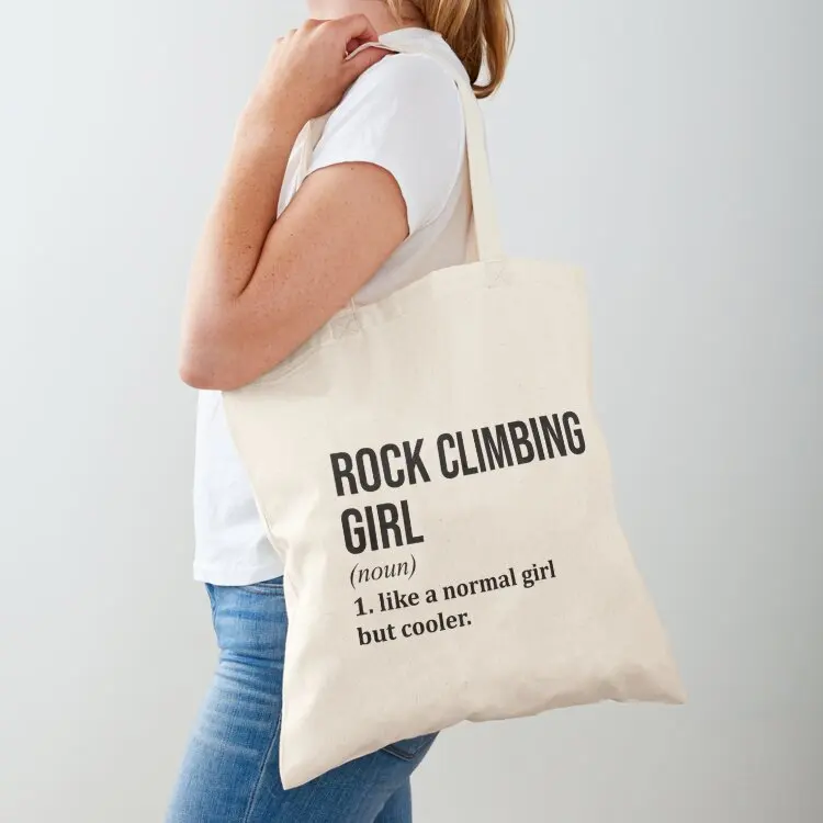 Rock Climbing Girl Definition Tote Bag