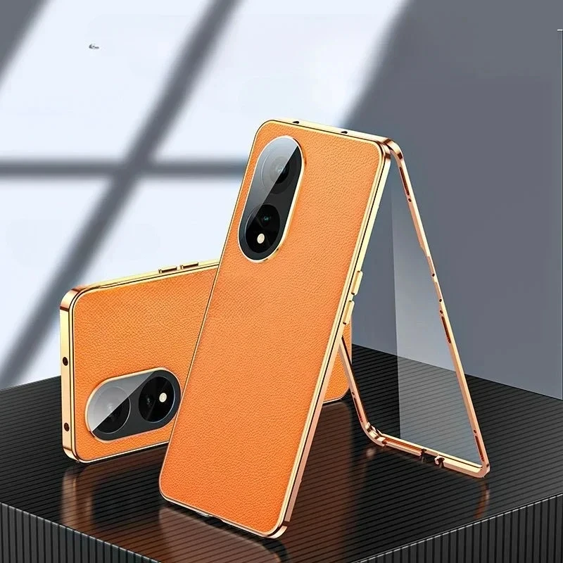 고급 가죽 유리 360 °   Realme GT 6 6T 7 Pro 12 12X 13 Plus 13 Pro Plus 5G HD 충격 방지 범퍼 폰 케이스 Funda 용 커버