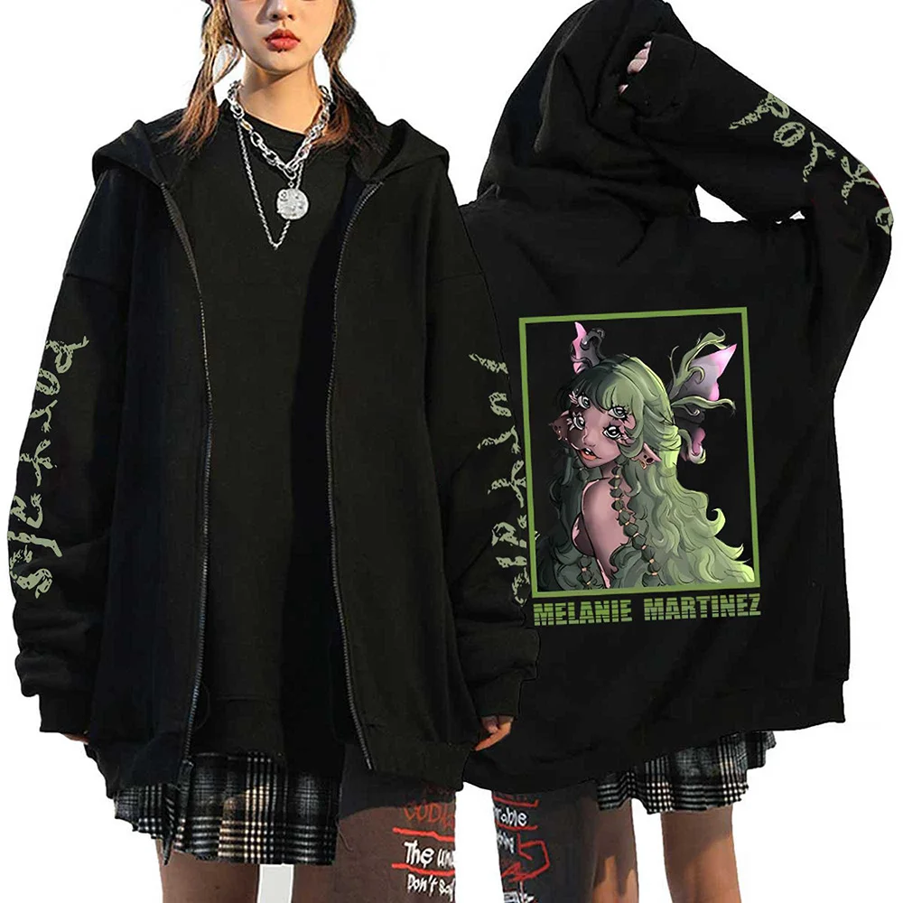 Melanie Martinez Portals Tour Zip Up Hoodies Casual Women Hooded Sweatshirts Popular Trendy Streetwear Zipper Jacket Y2K Coats