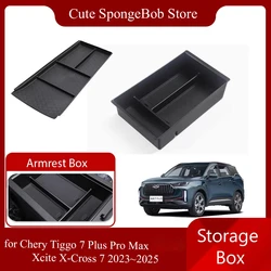 Car Storage Box for Chery Tiggo 7 Plus Pro Max Xcite X-Cross 7 2023~2025 2024 Armrest Central Console Organizer Tray Accessories