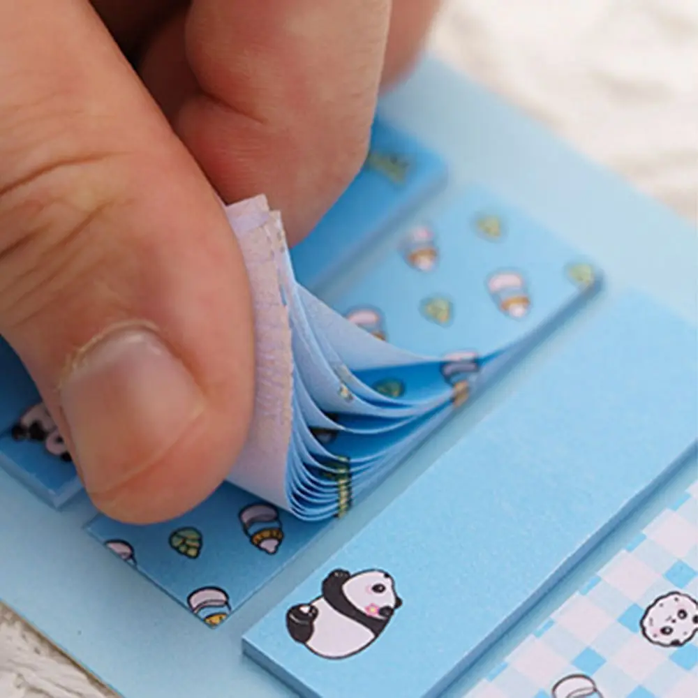 Deco Tabs Kawaii Panda Sticky Notes Cartoon N Times Memo Pad Girl Heart Multifunction Label Paper Stickers To Do List