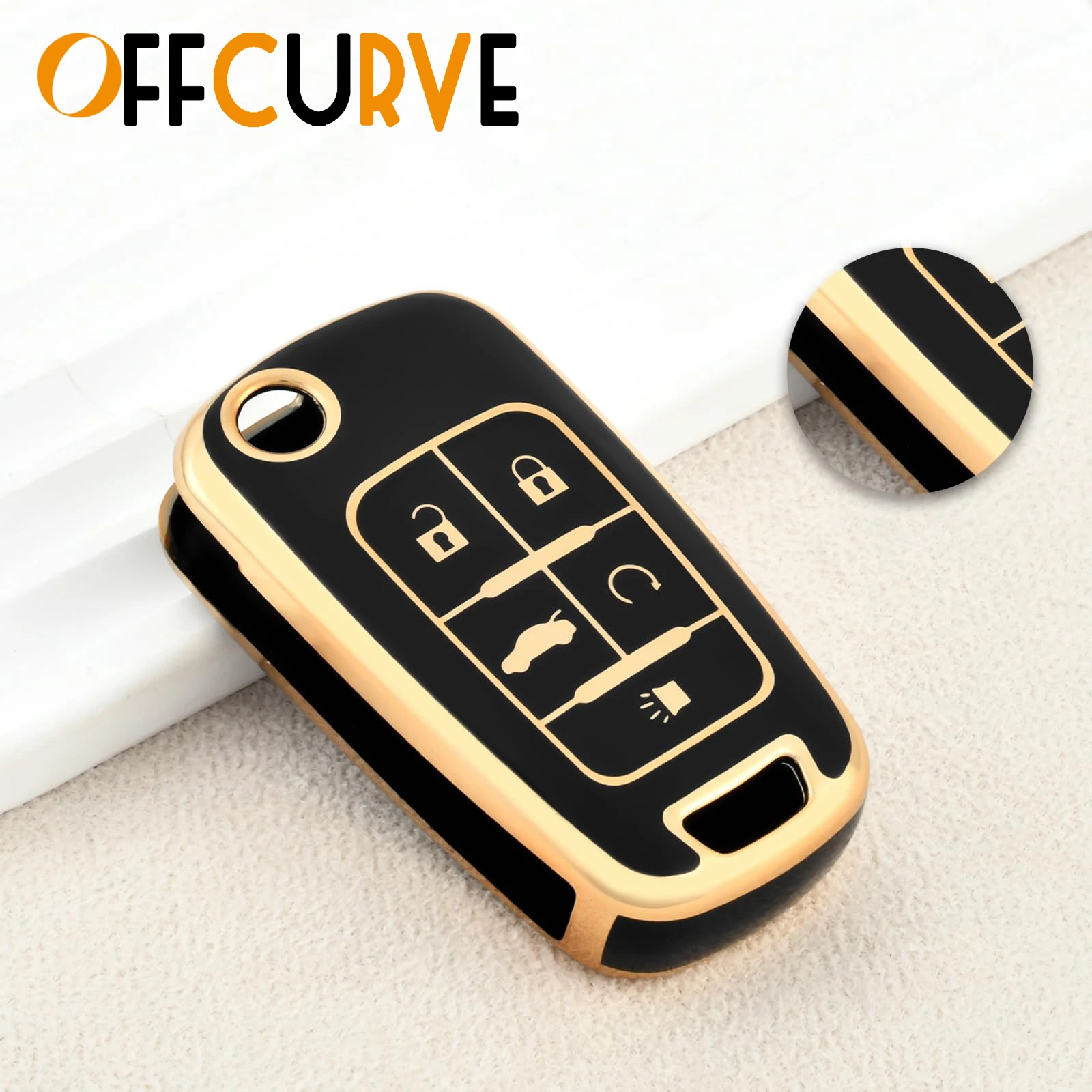 5 buttons Car Key Case Cover For Chevrolet Chevy GMC Buick Encore Terrain Malibu Camaro Cruze Impala Equinox Volt Spark Sonic