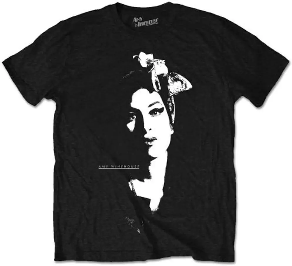 Amy Winehouse Men's Scarf Portrait T-Shirt Black