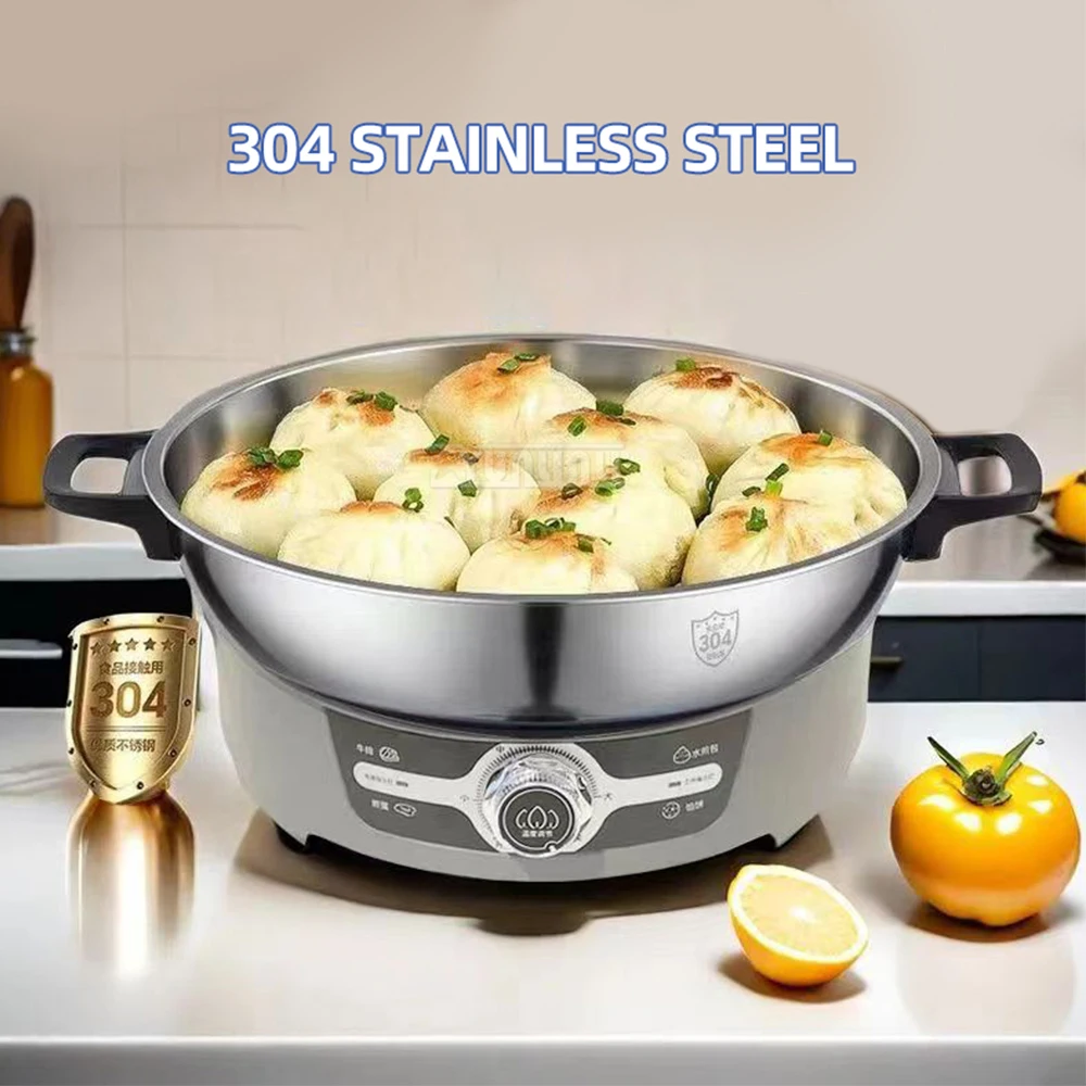 家庭用電気ベーキングマシン大容量ステンレス鋼電気フライパンパンケーキパン多機能調理鍋