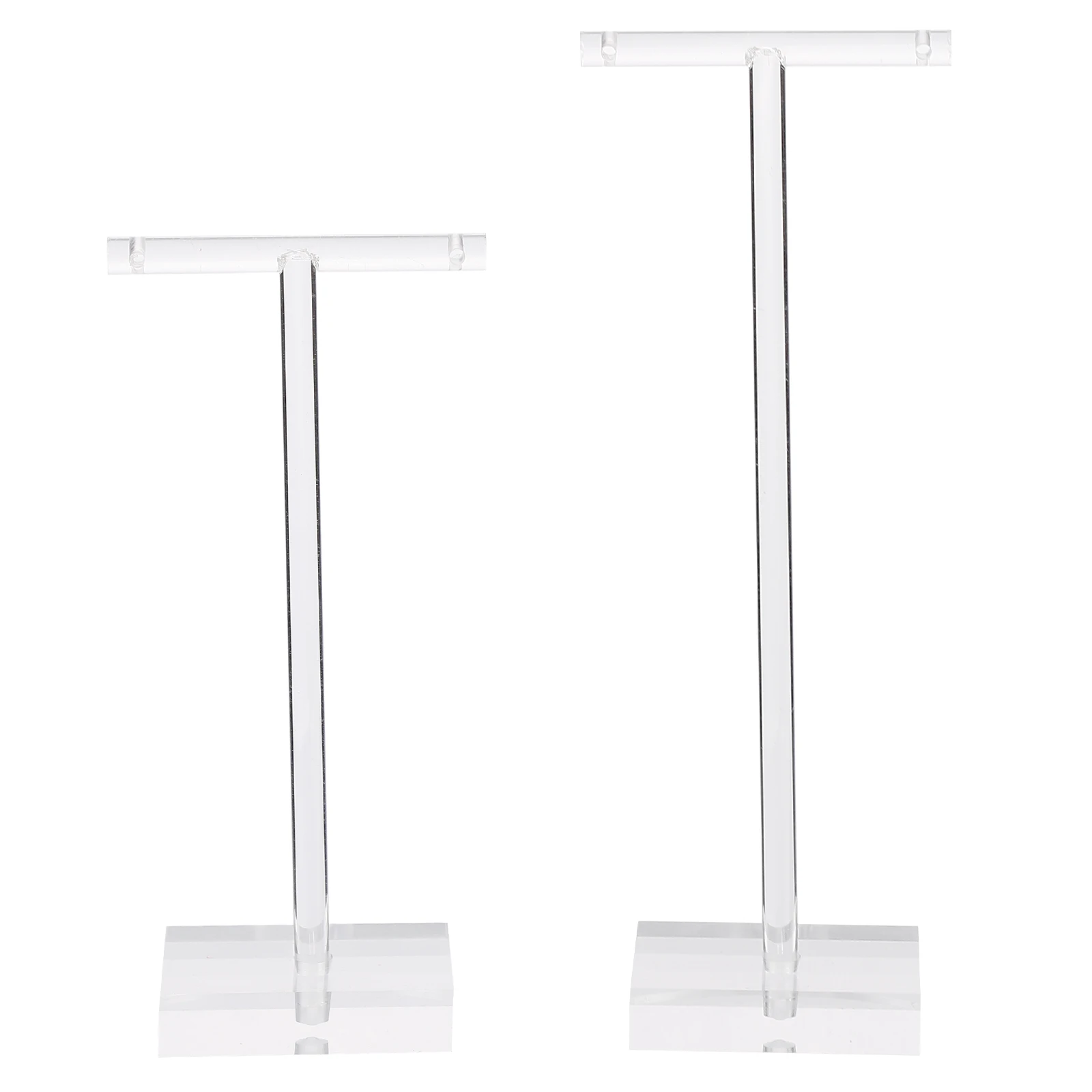 

2Pcs Earring Display Stand Acrylic Jewelry Holder Clear Transparent Rack Bracelet Pedestal Show Props Storage Typed