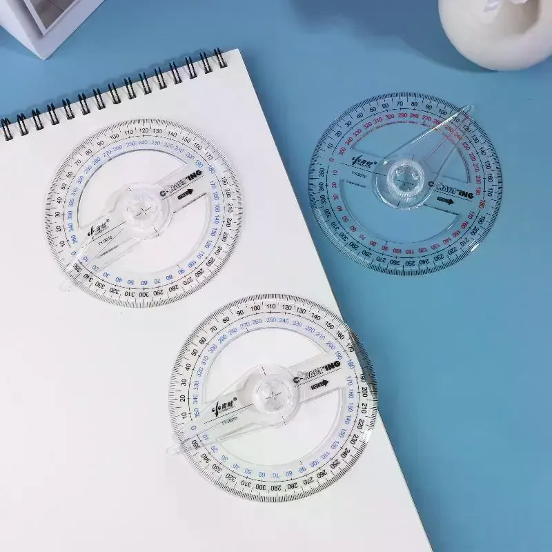 1/3/5Pcs Protractor Measuring Tool Circle Protractor Drafting Tools 360-degree Math Geometry For Classroom