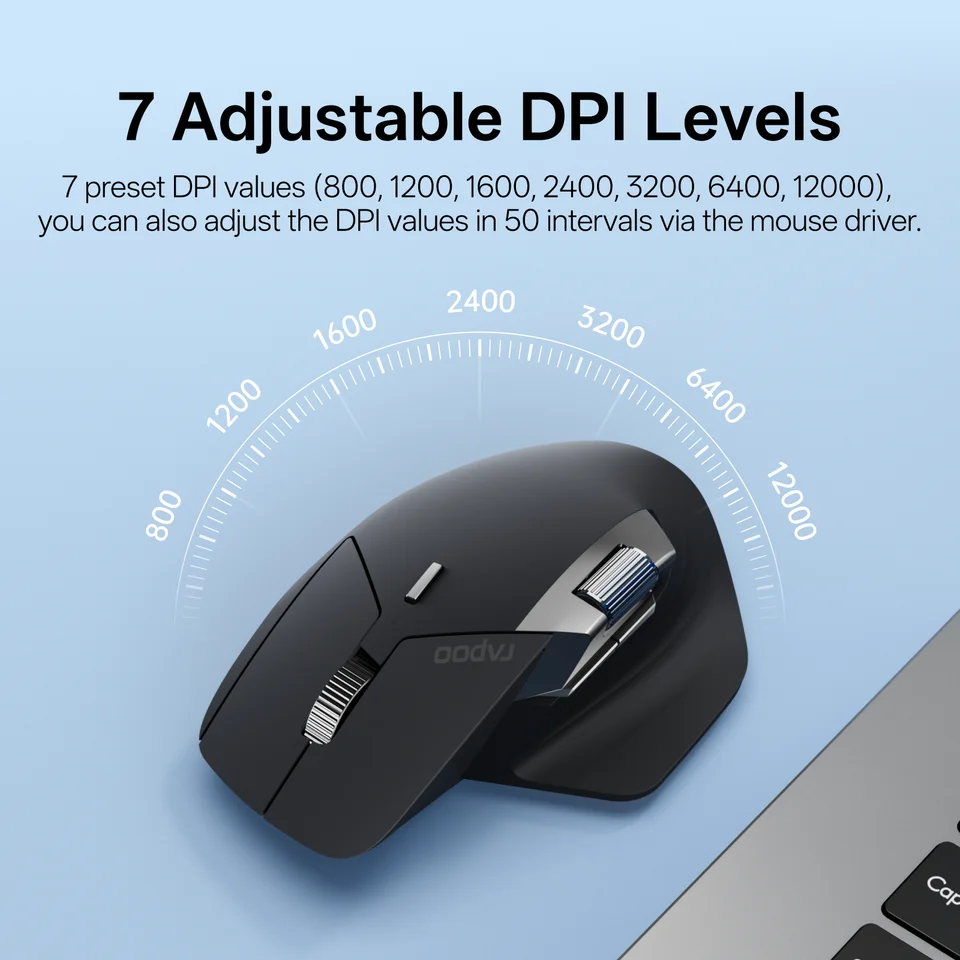 Rapoo MT760PRO ワイヤレスマウス NearLink + Bluetooth 5.0 マルチ