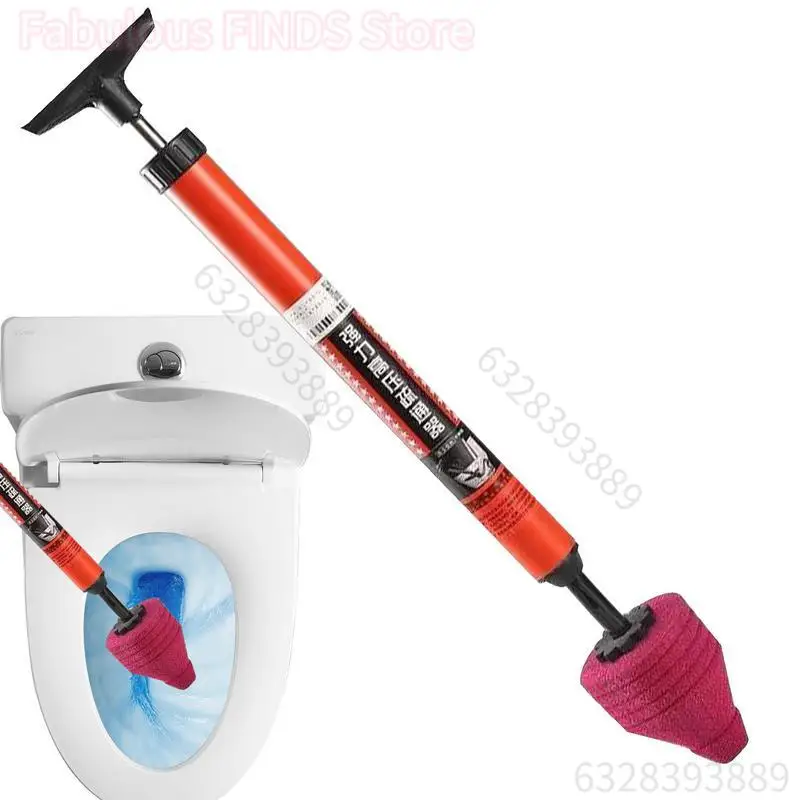 Embolo de aire para inodoro, herramienta de inmersión con mango ergonómico, herramienta de plomería de alta presión, eliminador de obstrucciones de drenaje de aire