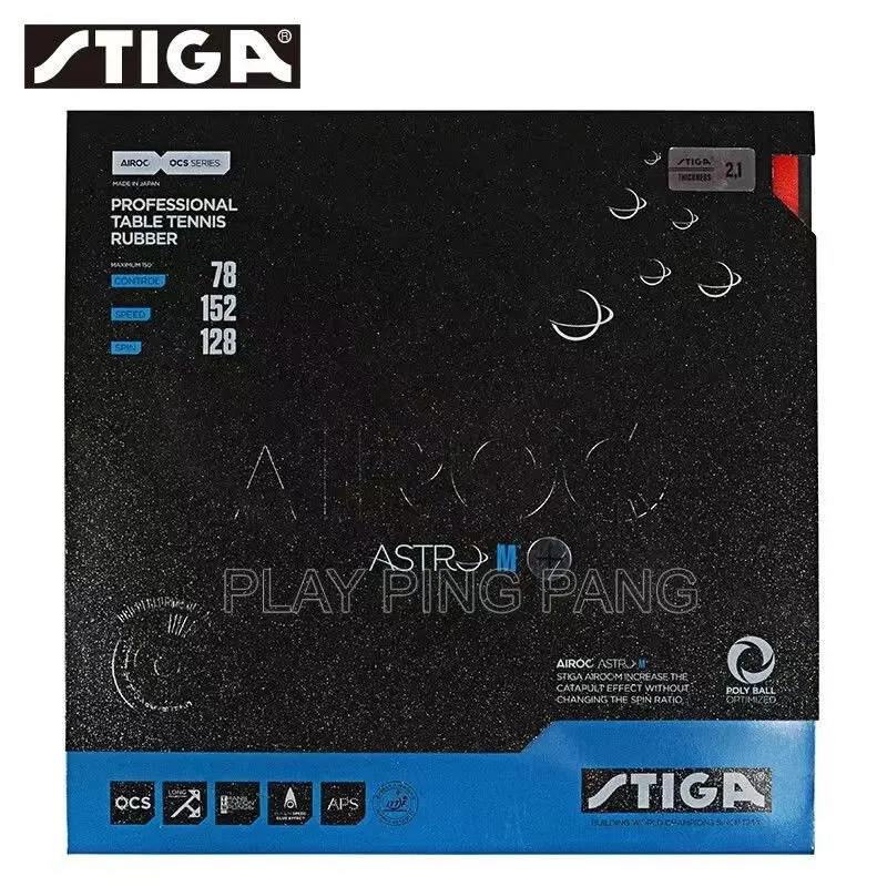 

STIGA AIR OC S Series Table Tennis Rubber AIROC Blue Sponge Ping Pong Rubber