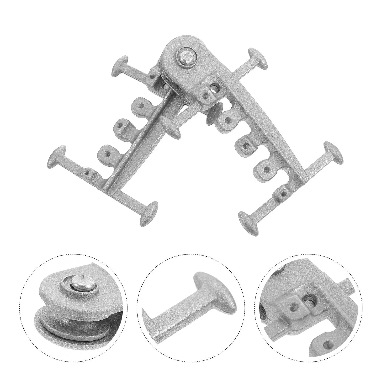 2Pcs Aluminum Alloy Greenhouse Vent Pulley Four-Claw Metal Ventilation System Smooth Rotation Vent Opening Control Membrane