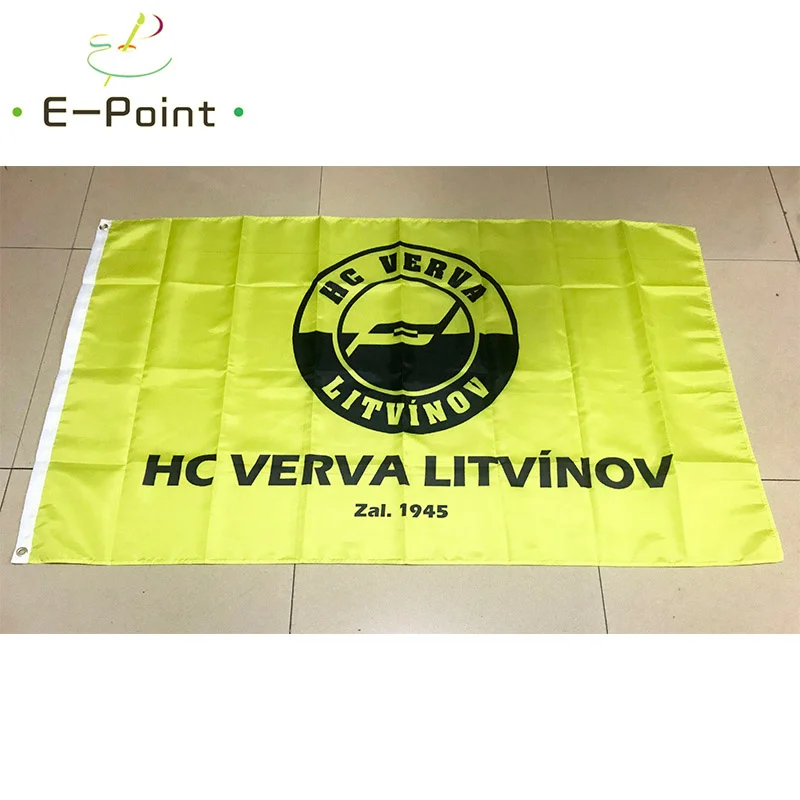 Czech Republic Ice Hockey Team HC Litvinov 3ft*5ft (90*150cm) Size Christmas Decorations for Home Flag Banner Gifts