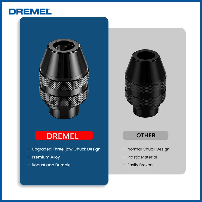 Imagem -04 - Mandril de Perfuração Keyless Quick Change Dremel Ferramentas Rotativas Elétricas 0832 mm Dremel 3000 4000 8220 8100 4486