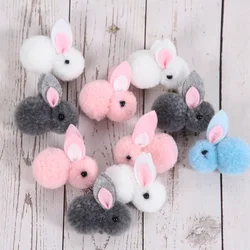 10/20pcs 5.5cm Easter Plush Rabbit Lovely Bunny Easter Ornaments for DIY Hair Clothing and Accessories Handmade Crafts Gift