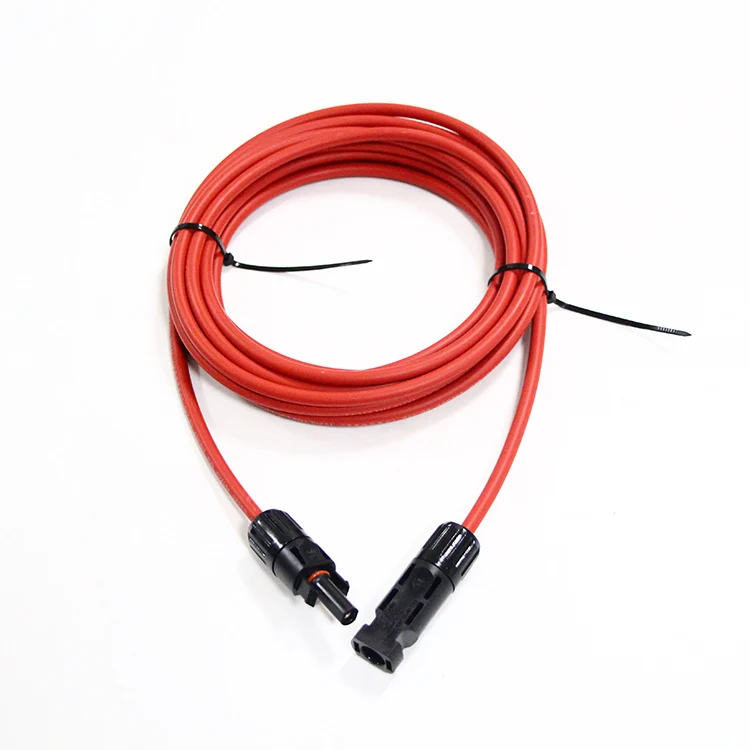 TUV Certified 2.5-10mm² Solar Extension Cable Copper Wire with MC Connector for Outdoor Solar Panel Photovoltaic Power Generatio