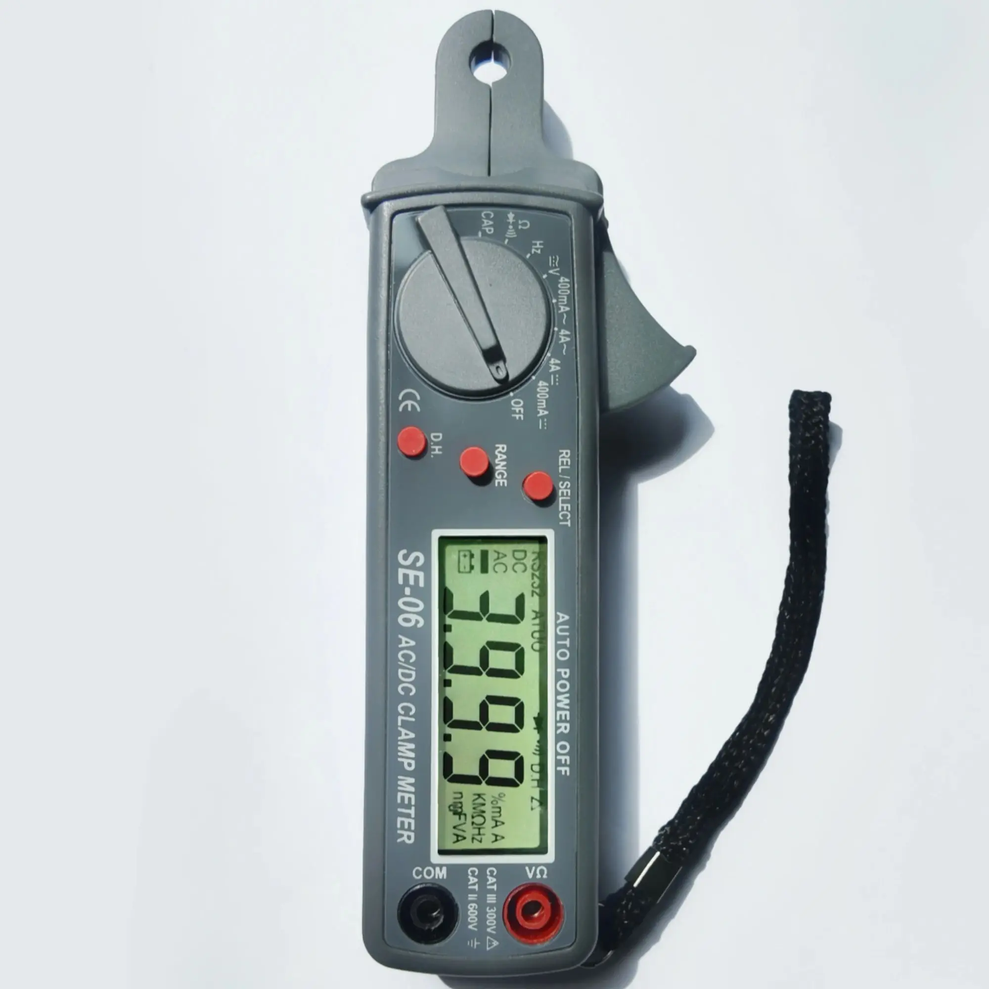 SE-06 AC/DC 3999 Counts Clamp Meter Current Meter 400mA 4A High Resolution 0.1mA DCAC Voltage Frequency Capacitance Resistance
