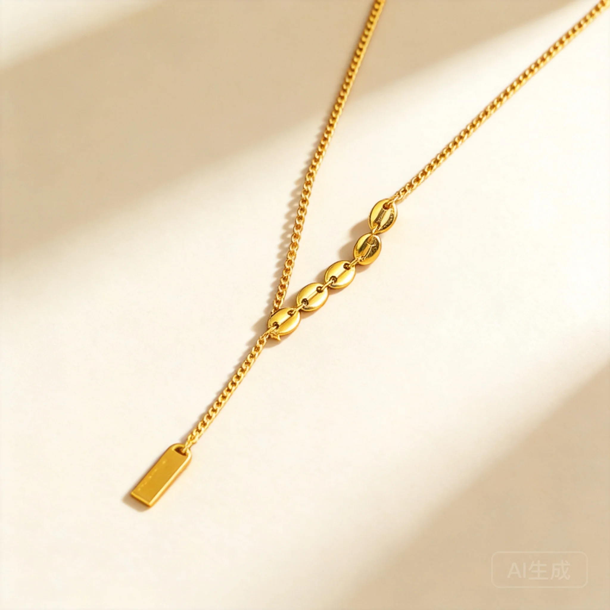 Women's 18K Gold Plated Lucky Small Bar Lariat Choker Necklace Fade Resistant Elegant Jewelry For Daily Party Wear Fashion Acces