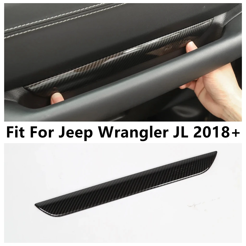 

Car Copilot Glove Handle Strip Decoration Cover Trim For Jeep Wrangler JL 2018 - 2022 Red / Carbon Fiber Accessories Interior