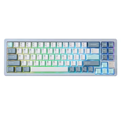 YUNZII AL71 Blue 68% 71 Key Full CNC Aluminum Hot Swappable Gasket 2.4GHz Wireless BT5.0/USB-C Wired Mechanical Gaming Keyboard