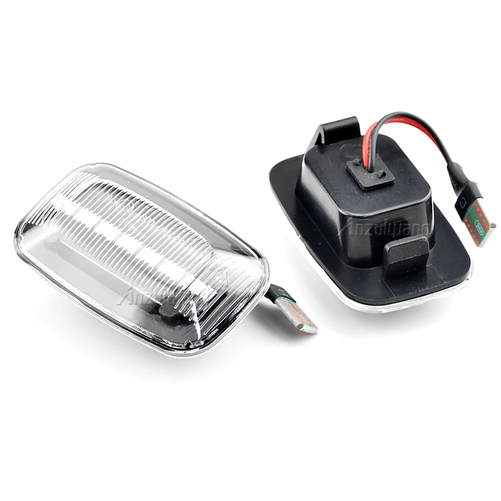 LED Side Marker Turn Signal Lights Indicator Blinker Lamps 2Pcs For Toyota Landcruiser Land Cruiser 70 80 100 Series Flowing