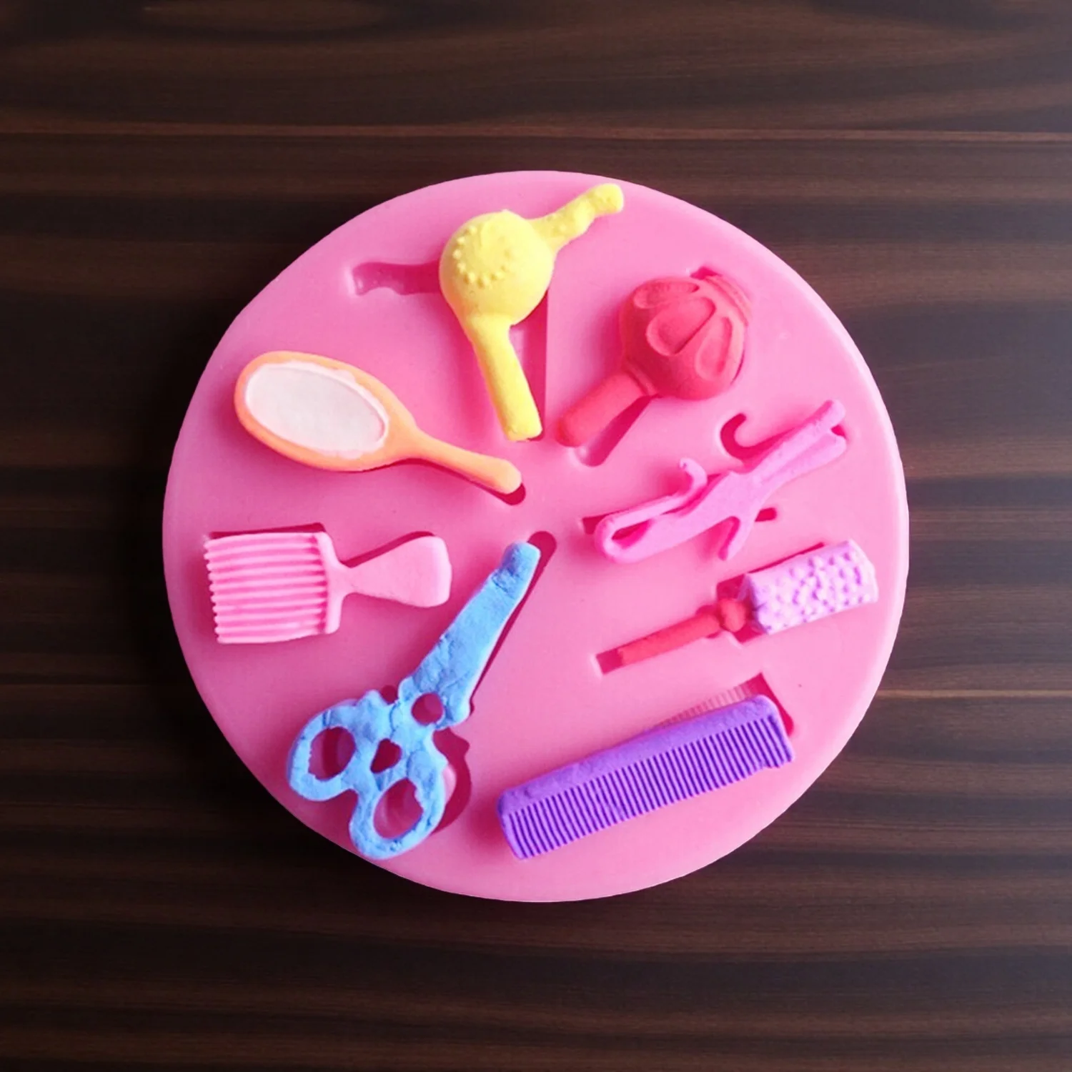 Makeup Tools Silicone Mold Lipstick Perfume Makeup Scissors Hair Tools Shape Cake Chocolate Clay Jewelry Resin Mold