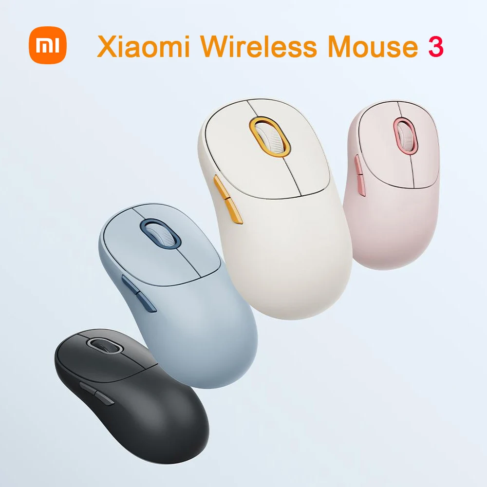 Xiaomi Wireless Mouse 3 Bluetooth Dual Mode 2.4GHz 1200DPI Ergonomic Optical Laptop Computer Soft-tone keying Gameing Mouse