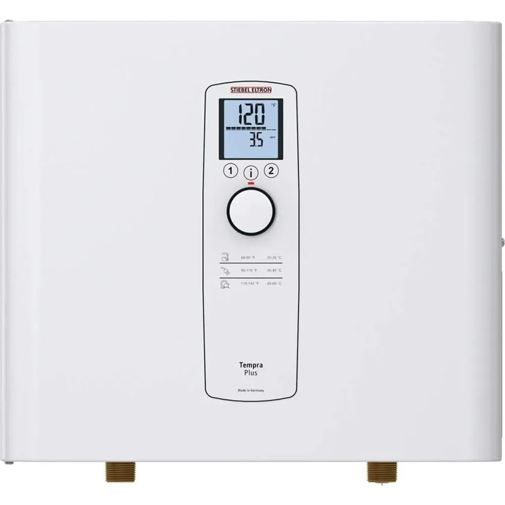 Eltron Tankless Water Heater – Tempra 24 Plus – Electric, On Demand Hot Water, Eco, White, 20.2