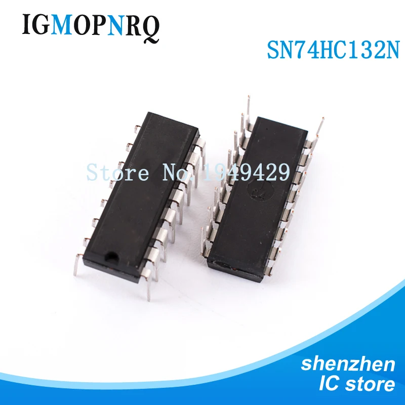 10pcs  74HC132N 74HC132 SN74HC132N DIP-14 Logic Gates QUAD 2-INPUT NAND SCHMITT TRIG new