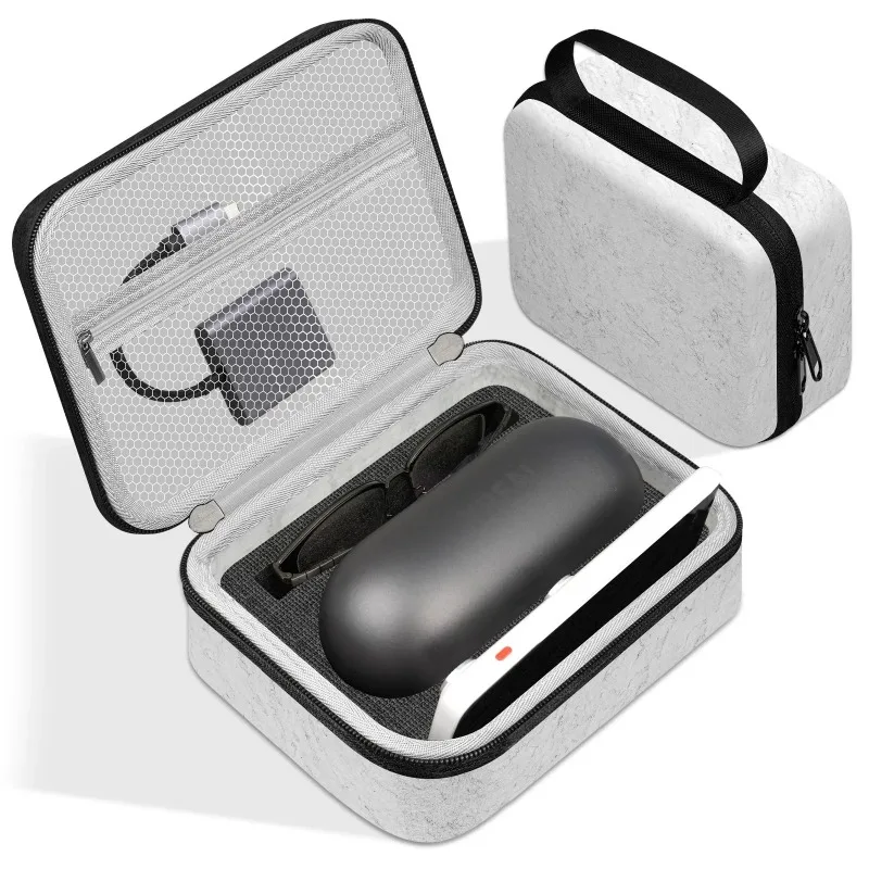 Hard Shell AR Glasses Storage Case, Portable Shockproof Travel Bag for Smart AR Eyeglasses Accessories
