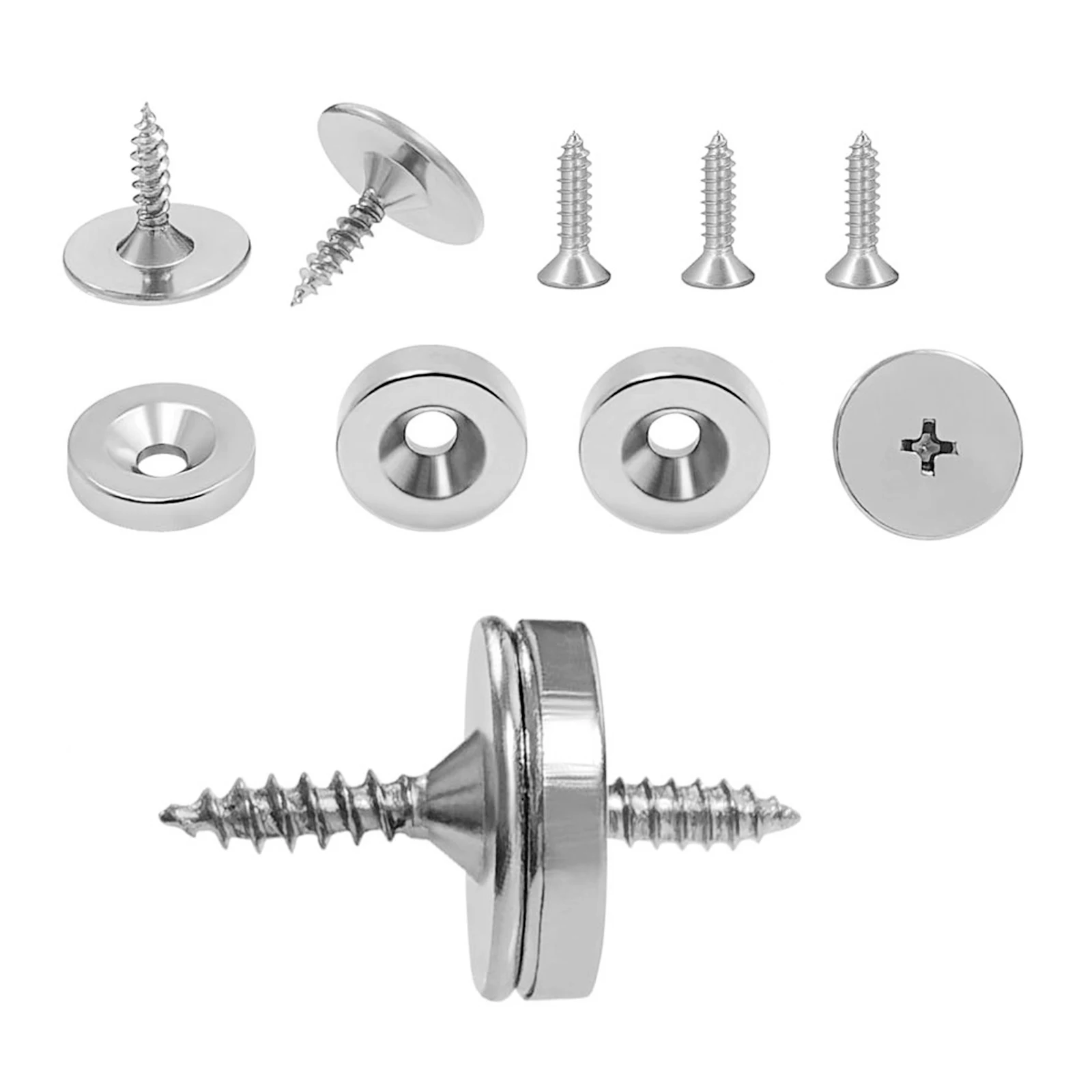 4 Sets 15mm Magnetic Cabinet Catch Cupboard Door Fastener Latch Magnet Kitchen Pull Closures Cabinet Furniture Hardware Fittings