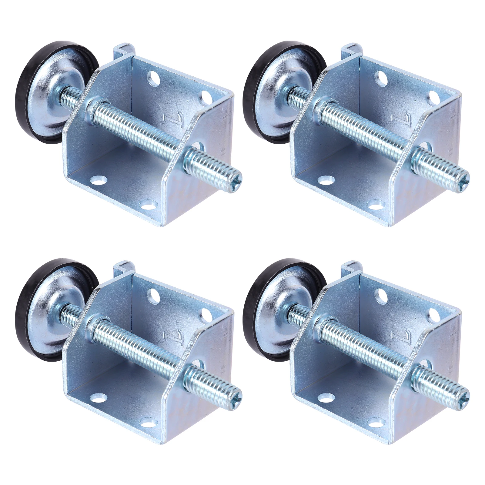 

4 Pcs Cold Rolled Steel Adjustable Feet Furniture Accessories Silver Wardrobe Level Feet Cabinet Leg Leveler Plated Steel Micro