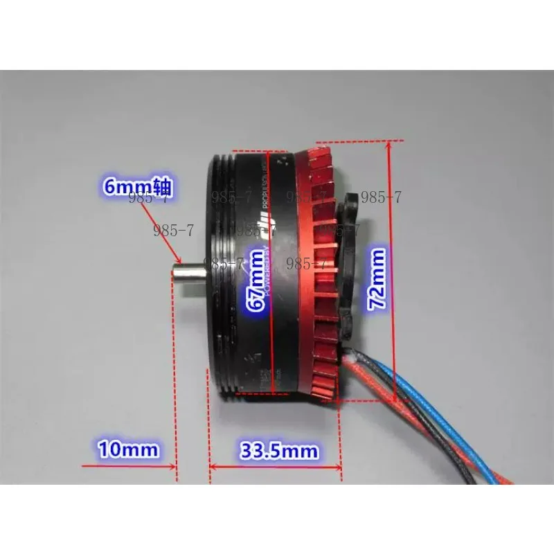 Used 6010 Brushless Outrunner DC Motor, 130KV High Power Large Torque External Rotor for Drones, Fits 2170 Propeller