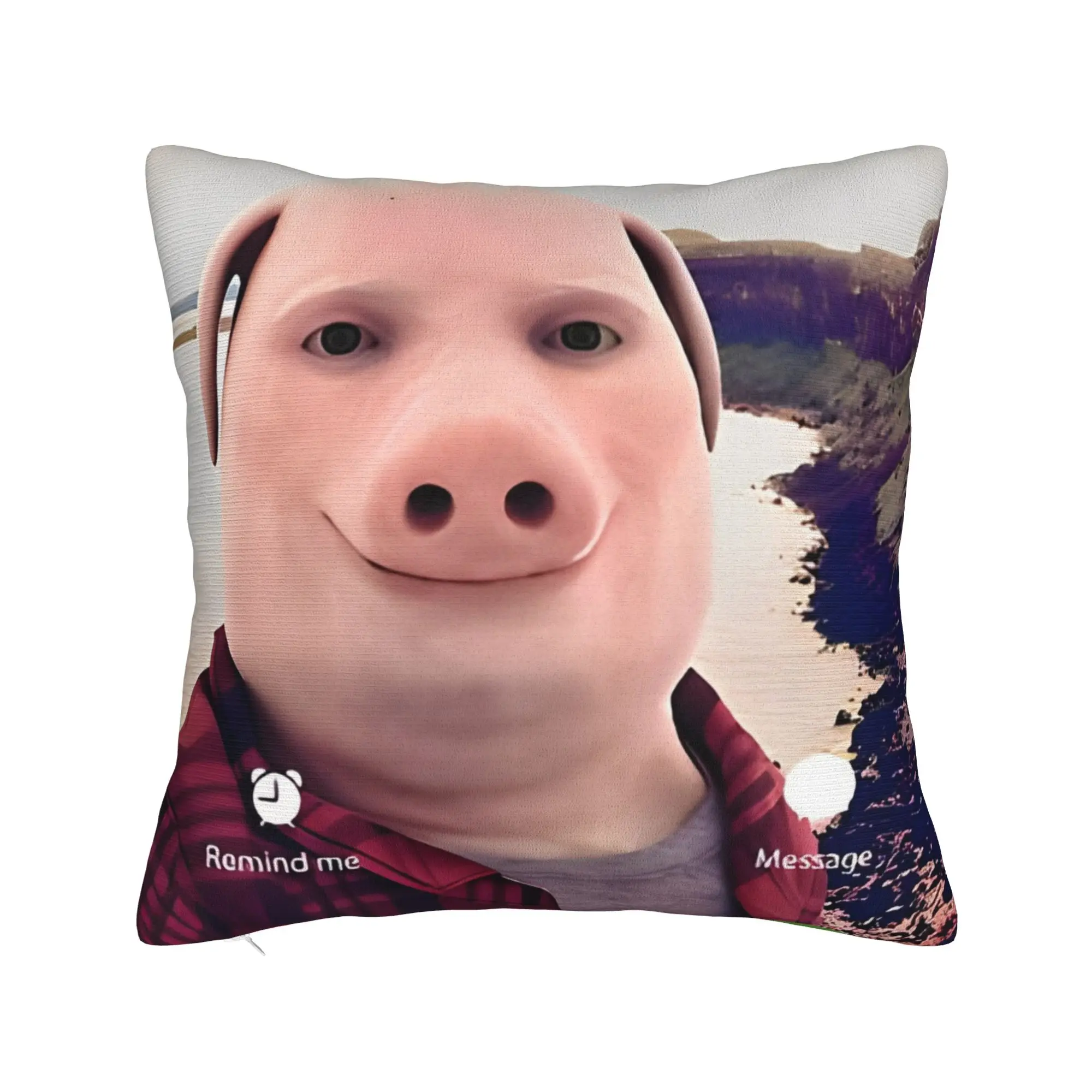 John Pork Is Calling Pillowcase Polyester Cushion Cover Decorative  Throw Pillow Case Cover Chair Zippered 40X40cm