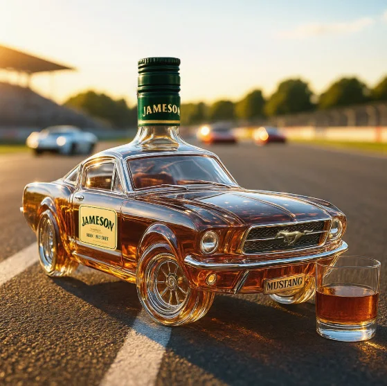

New hit Police Car Whiskey Bottle Mustang Whiskey Bottle
