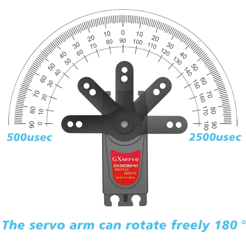 Gxservo Gx 3235Mg 35Kg Pwm Servos Hoogspanning Metalen Tandwiel Digitale Servomotor Voor 1/8 1/10 Schaal Rc Auto Robot Truck Crawler Boot