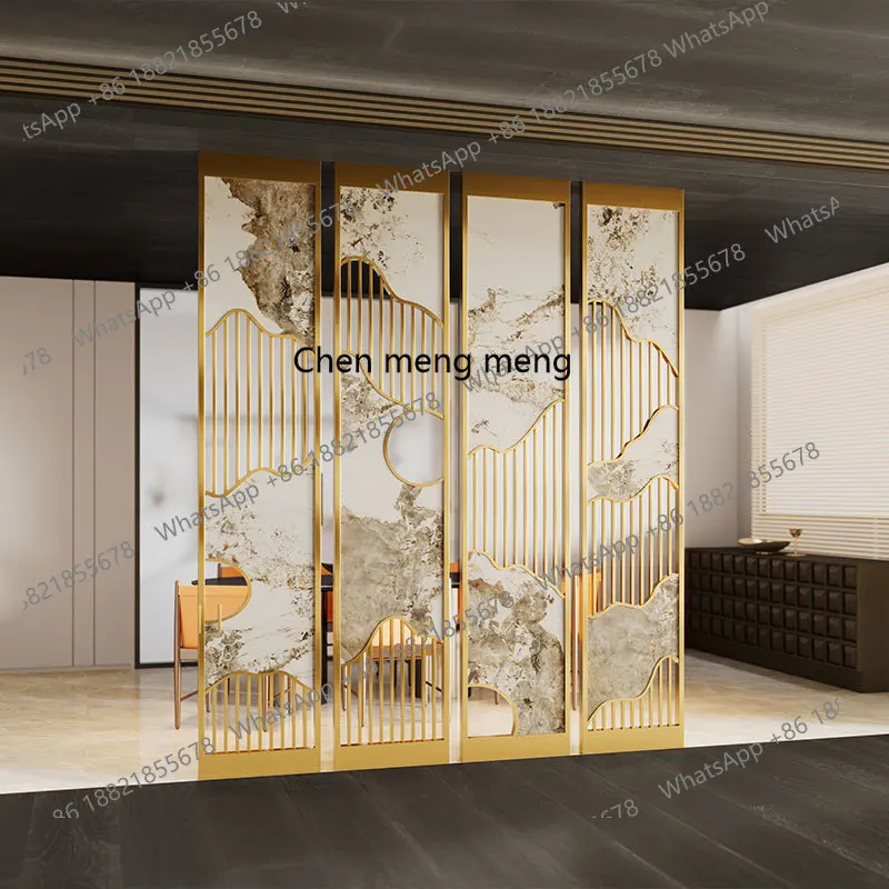 Light luxury screen partition living room modern simple dining room new Chinese entrance entrance hollow grille