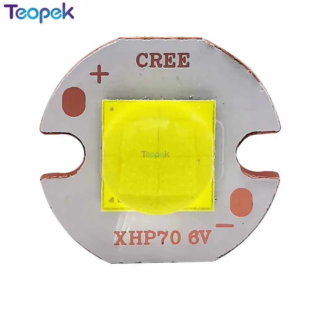 7070 20W 6V 12V LED Emitter Replace XHP70.2 XHP70 Cool White 6500K LED Chip With 16mm 20mm Cooper PCB