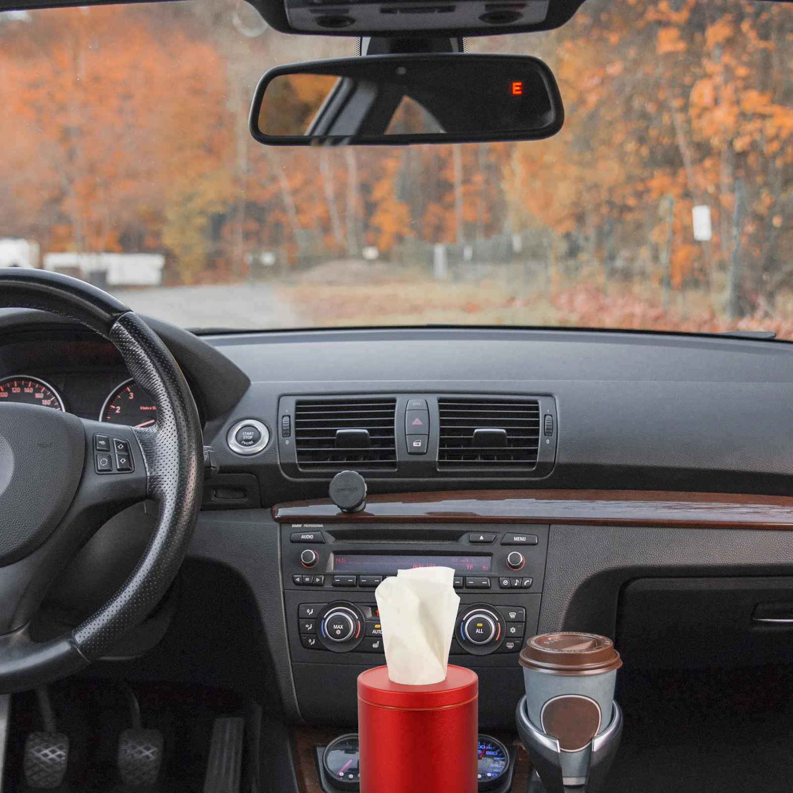 

Cylinder Tissue Box Round Aluminum Alloy Paper Towel Holder Car Supplies Car Tissue Organizer Desktop Office Home Napkin Case