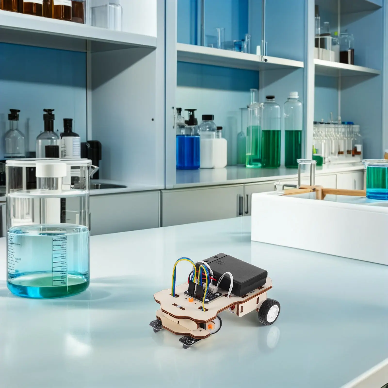 1Set Stem DIY Line Following Car Kit for Kids Educational Science Experiment Building Electric Rc Car Creative Learning