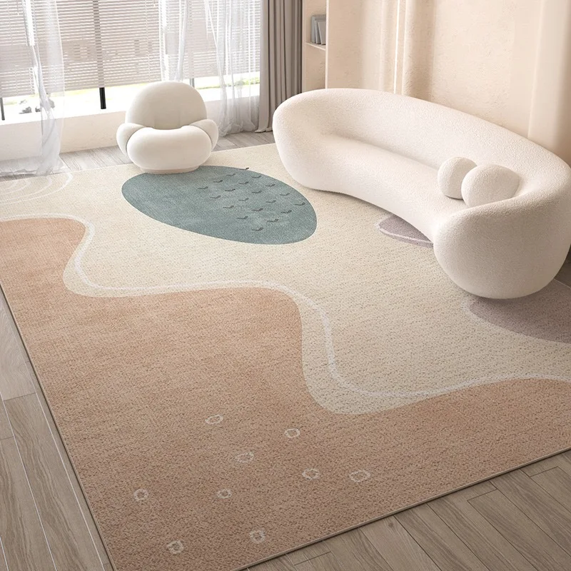VIKAMA Teppich, Wohnzimmer- und Schlafzimmer-Bodenmatte, Luxuriöser Hochwertiger Creme-Sandgestrahlter Teppich, Studienteppich, Heimdekoration – Detail 6