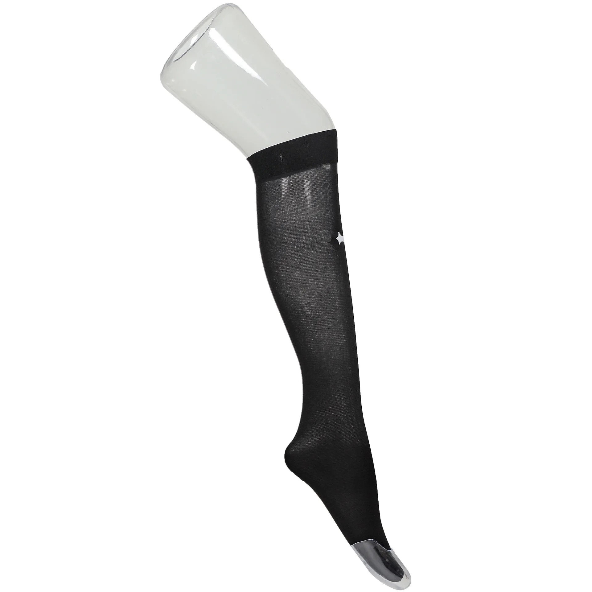 Gothic Cosplay Stockings Black White Halloween Party Accessories Crucifixion Print Stockings Makeup Ball Knee-high Nylon Socks 5