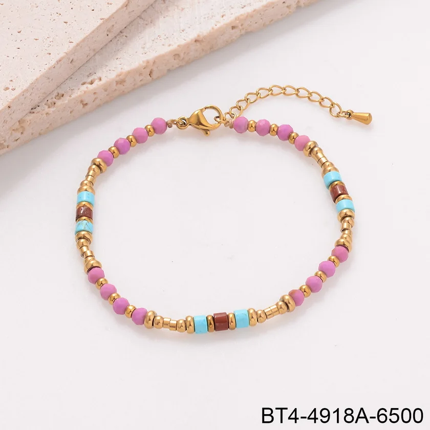 Fashion Beads Bracelet Gifts for Women Girls Acier Inoxydable Femme Tendance Aretes Tendencia 2025