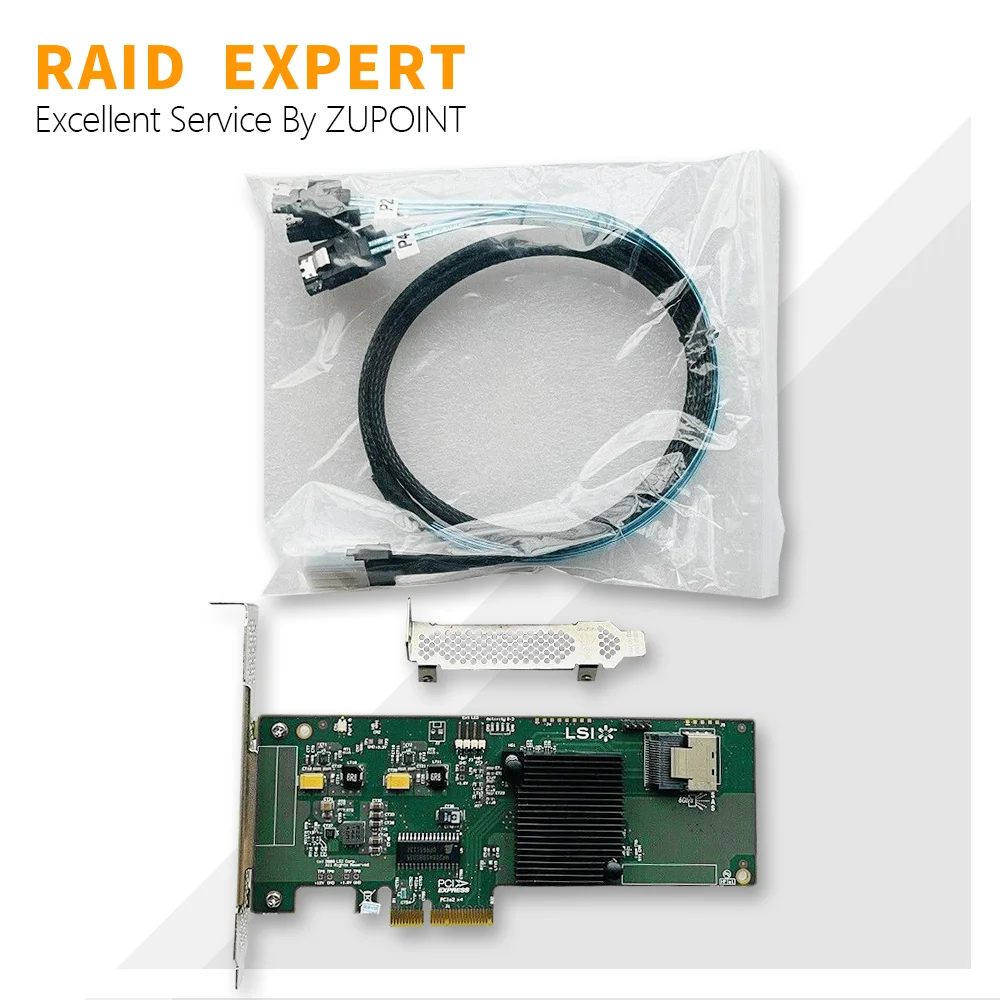 

ZUPOINT LSI 9211-4i RAID Controller Card PCIe SAS HBA FW:P20 IT Mode Expander Card For ZFS FreeNAS unRAID + 1* SFF8087 SATA Cabl