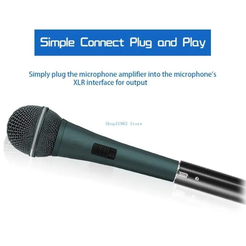 L4MA 48V Mic Amplifier Noise Reductions Dynamic Microphone Preamplifier for Recording