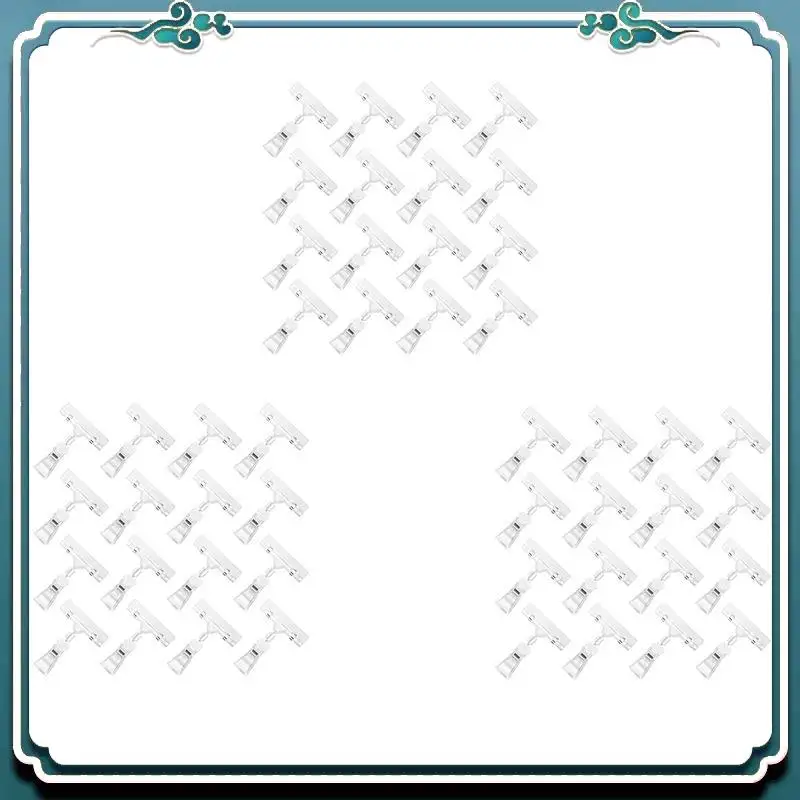 

ABSK-48 шт., прозрачные зажимы для знаков, пластиковый зажим, держатель для знаков, подставка, поворотные ценники, вешалка для одежды, знаки, бирка, вешалка для одежды, знаки